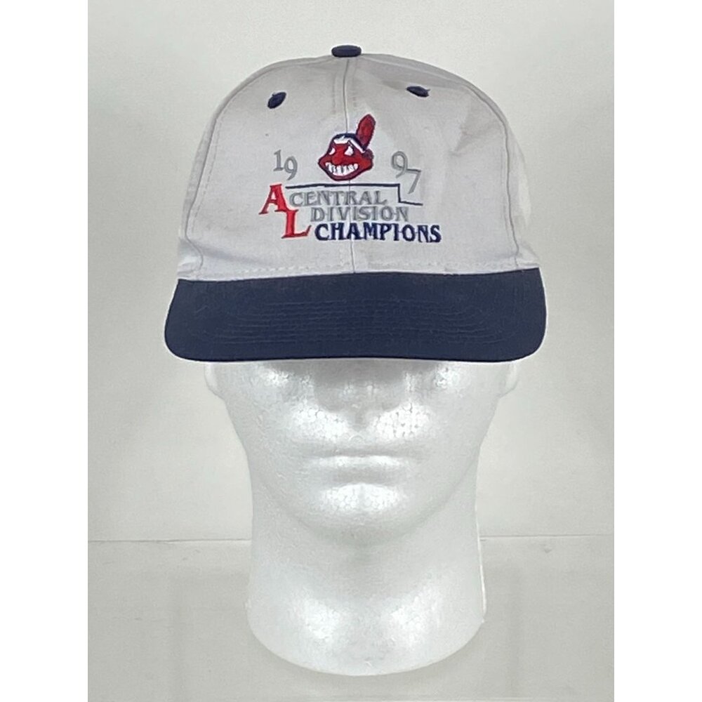 VTG Logo 7 '97 Cleveland Indians AL Central Division Champions Snapback Cap F253
